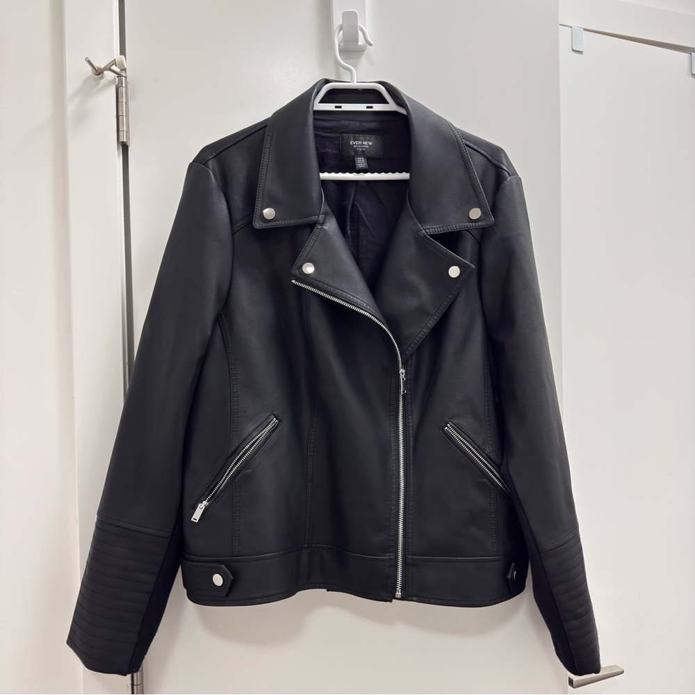Ever New Heidi faux women’s leather jacket size 18 (L/XL) - Picture 2 of 9